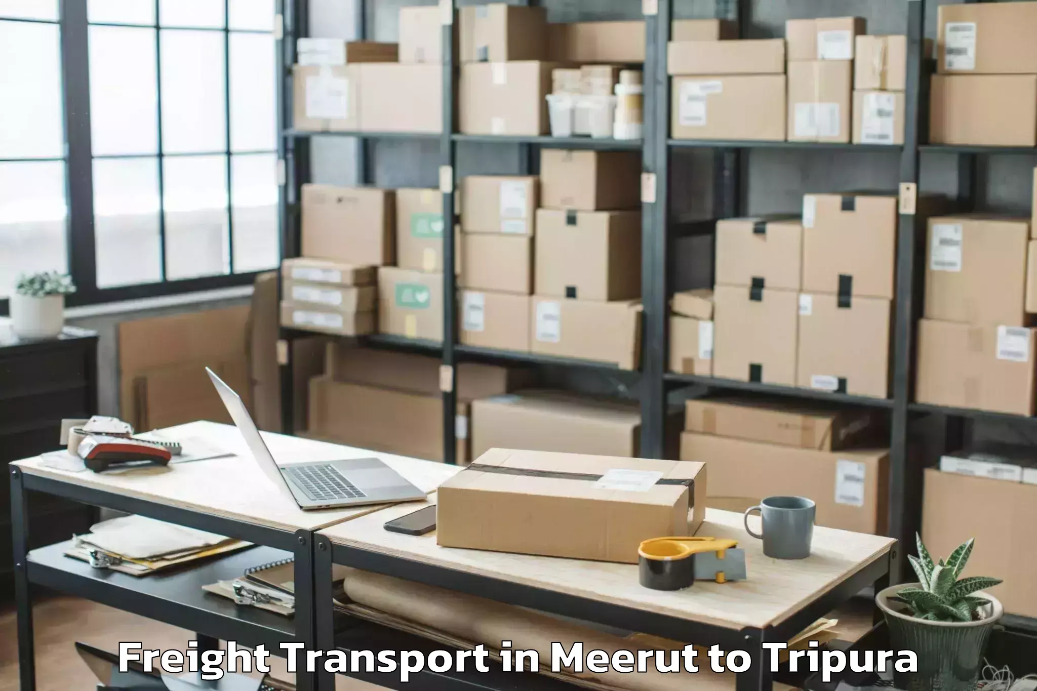 Professional Meerut to Kailashahar Airport Ixh Freight Transport